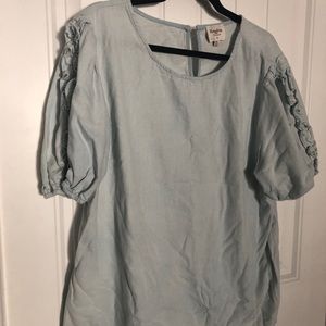 Light Blue Casual Blouse